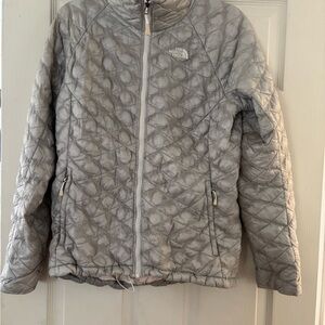 The North Face Light Gray Quilted Jacket